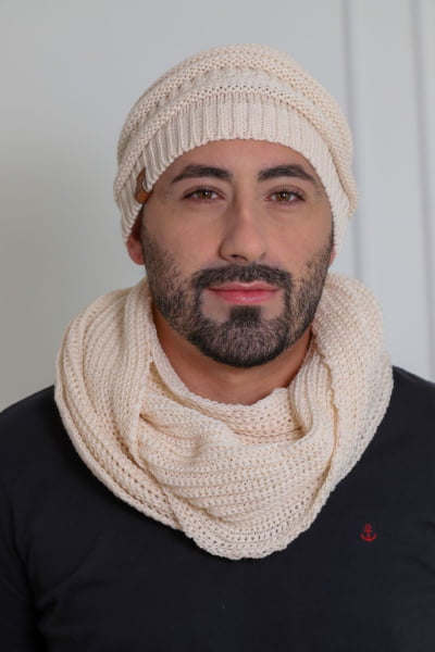 KIT TOUCA E GOLA TRICOT NEVADA UNISSEX