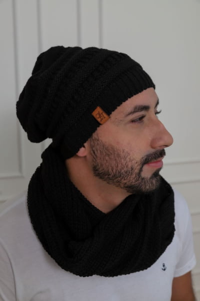 KIT TOUCA E GOLA TRICOT NEVADA UNISSEX