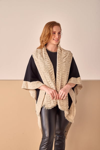 PONCHO LUXO FROST TRICOT